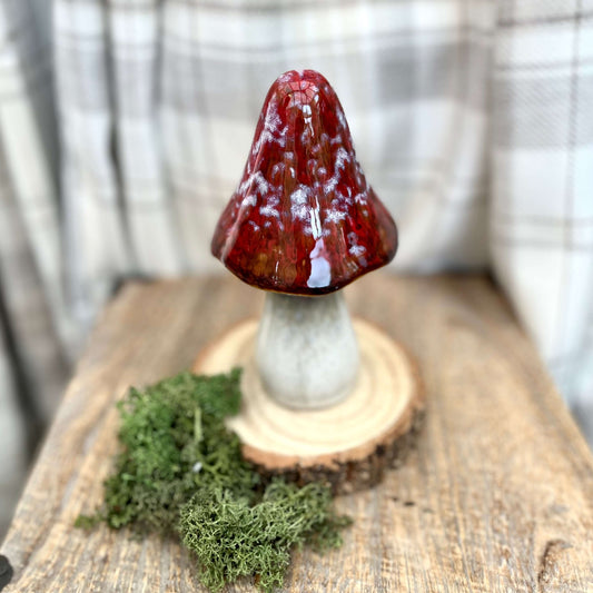 Red Ceramic Mushroom