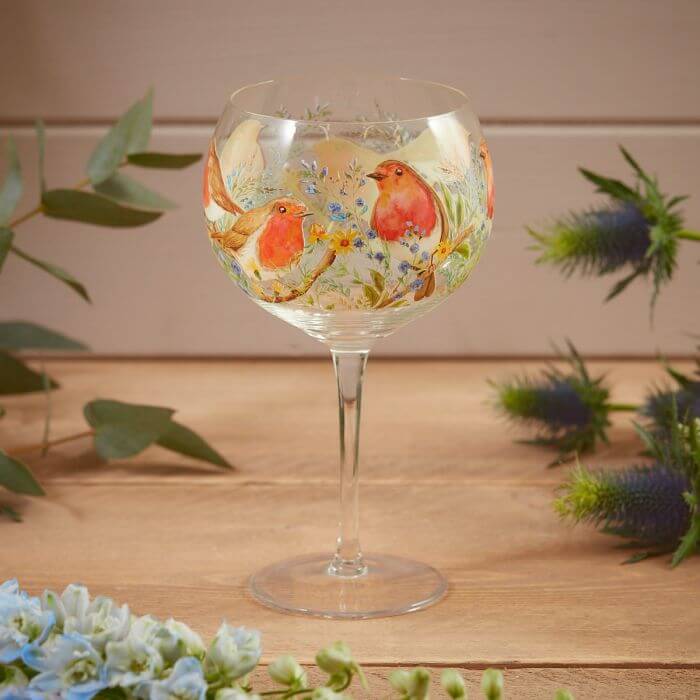 Robin Gin Glass | Illustrated Glassware