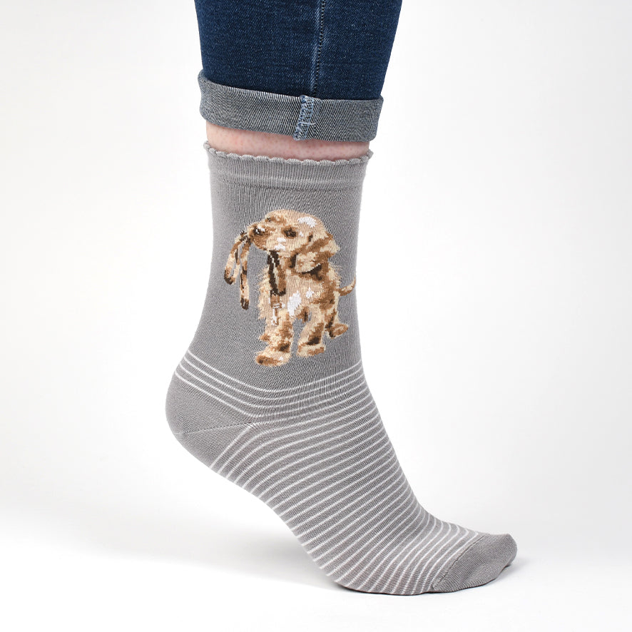 Puppy Bamboo Wrendale Design Socks