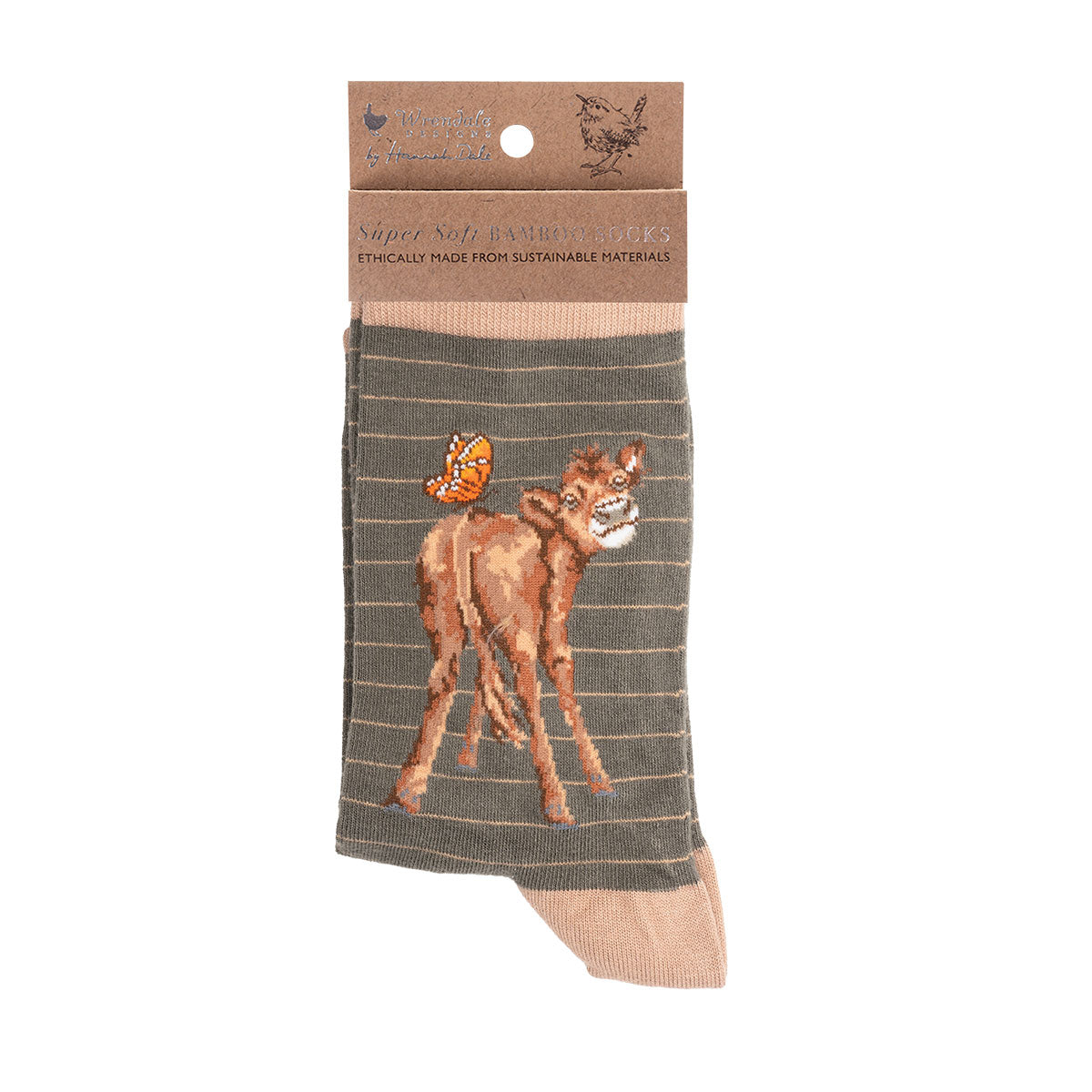 Cow & Butterfly Bamboo Socks
