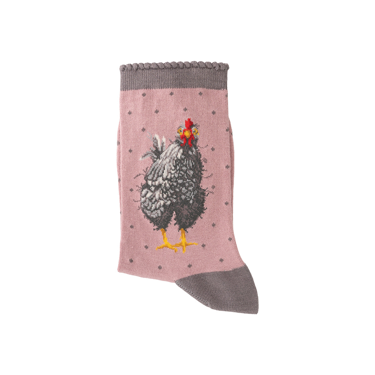 Pink Chicken Wrendale Designs Socks