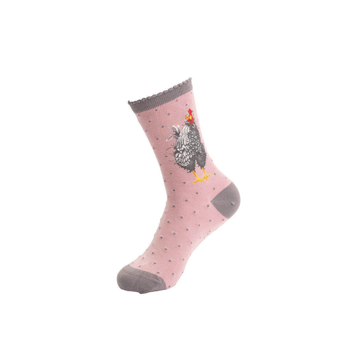 Pink Chicken Wrendale Designs Socks