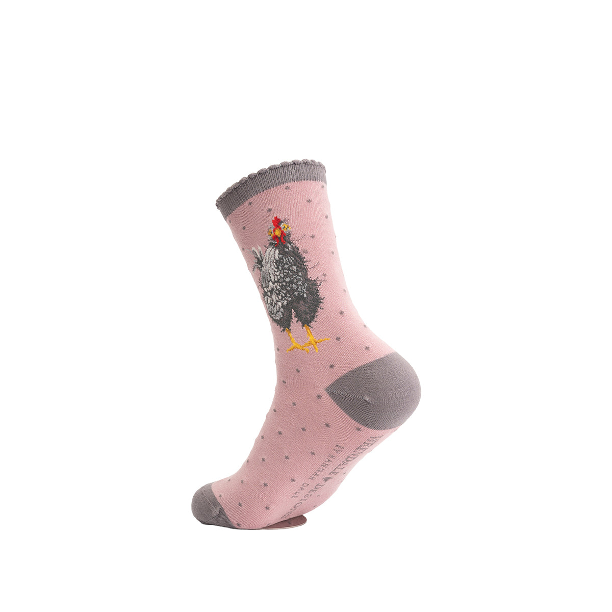 Pink Chicken Wrendale Designs Socks
