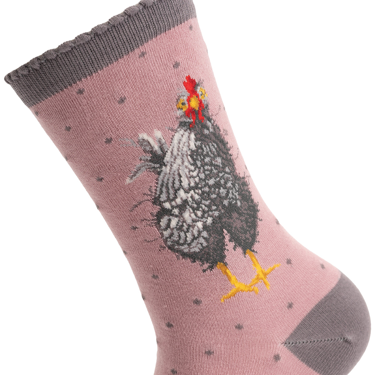 Pink Chicken Wrendale Designs Socks