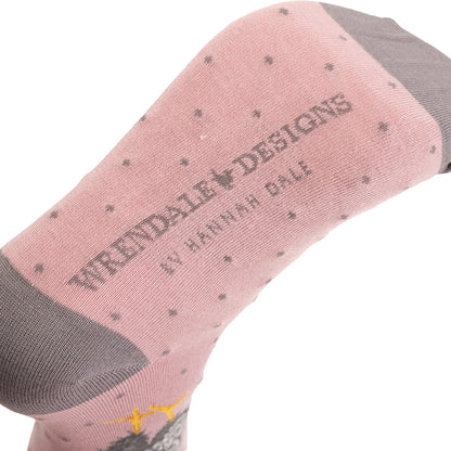 Pink Chicken Wrendale Designs Socks