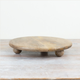 Round Wooden Candle Plate