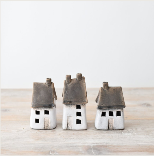 Ceramic L.E.D Light Up Houses