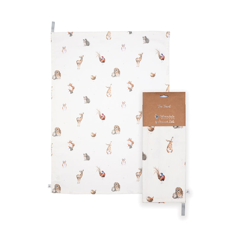 Woodland Animal Cotton Tea Towel