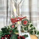 Metal Tractor Shape Christmas Decoration