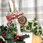 Metal Tractor Shape Christmas Decoration