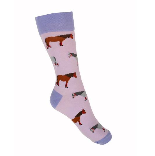 Welsh Pony Pink Crew Socks