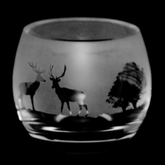 Woodland Glass Tea Light Holder - Elegant Home Decor