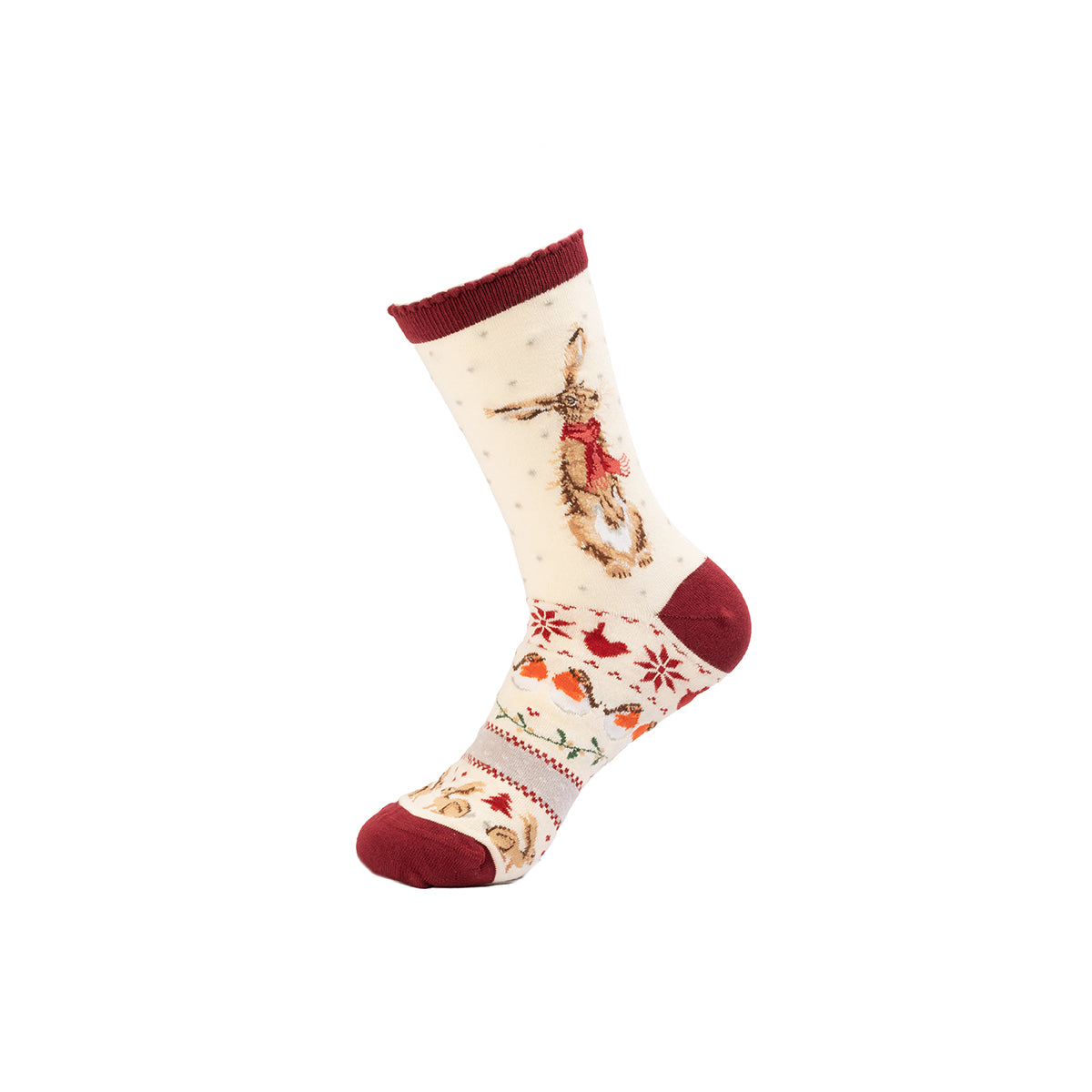 Wrendale Designs Christmas Hare Socks