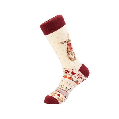 Wrendale Designs Christmas Hare Socks