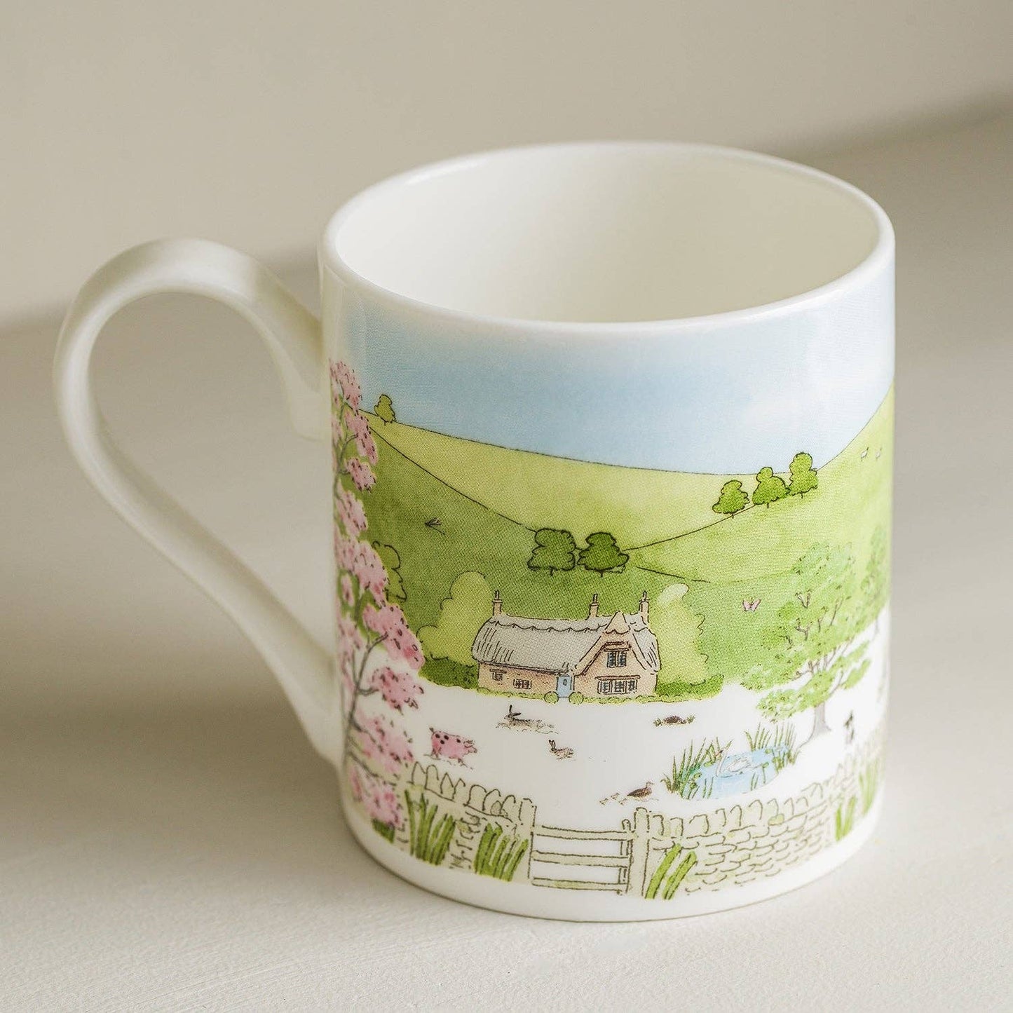 Spring Cottage Scene Mug