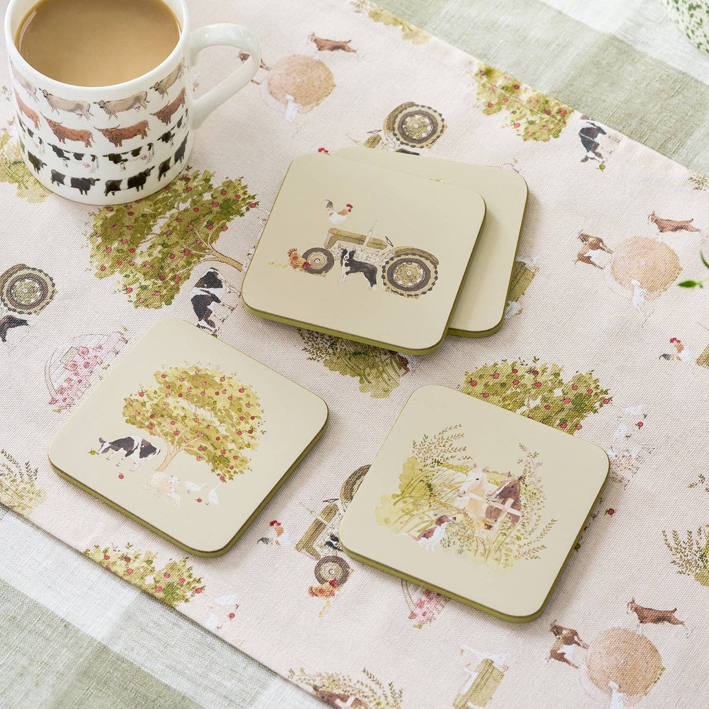 Farm Friends Coasters (Set of 4)