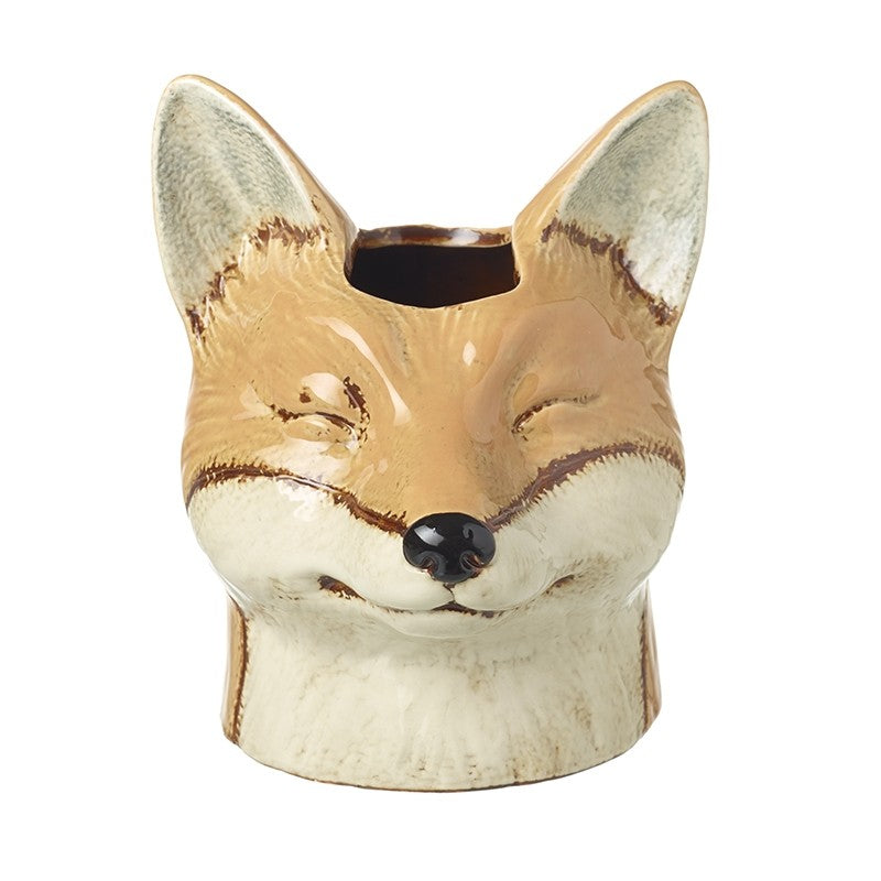 Ceramic Fox Head Planter
