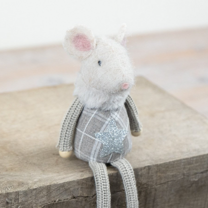 Festive Fabric Mouse Shelf Sitter