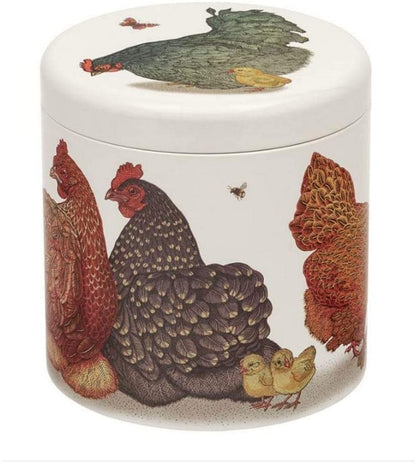 Large Round Chicken Tin | Keepsake Storage