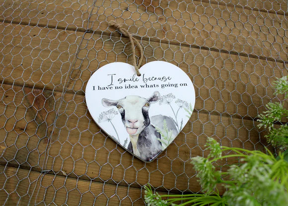 Ceramic Goat Heart Wall Hanging