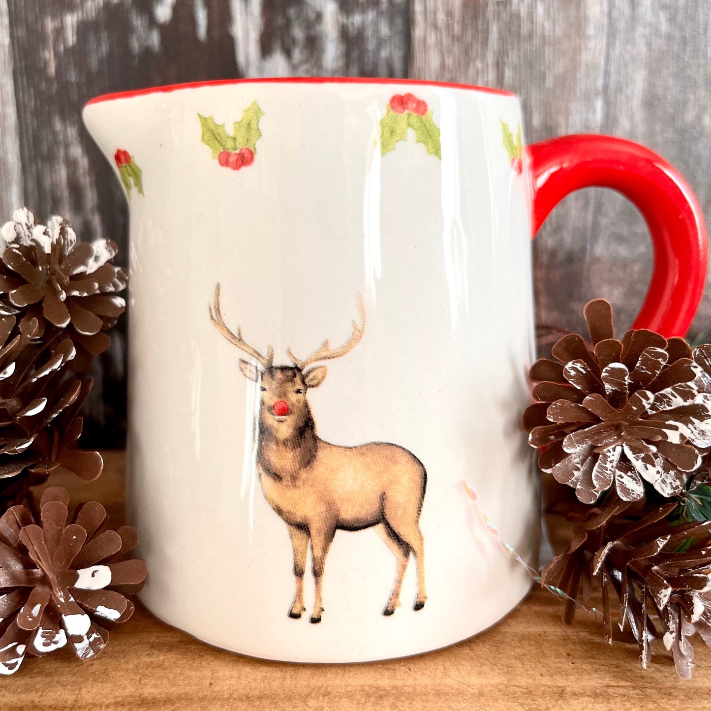 Xmas Stag Milk Jug Close Up