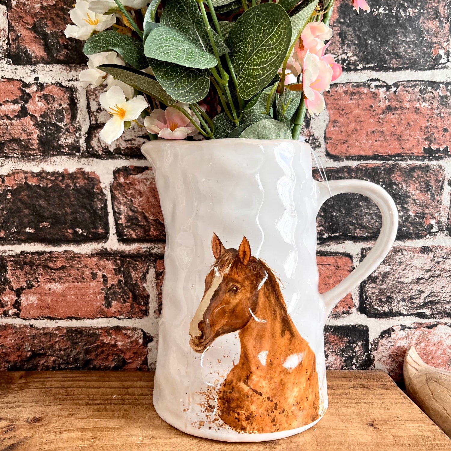 Closer View of Ceramic Horse Jug