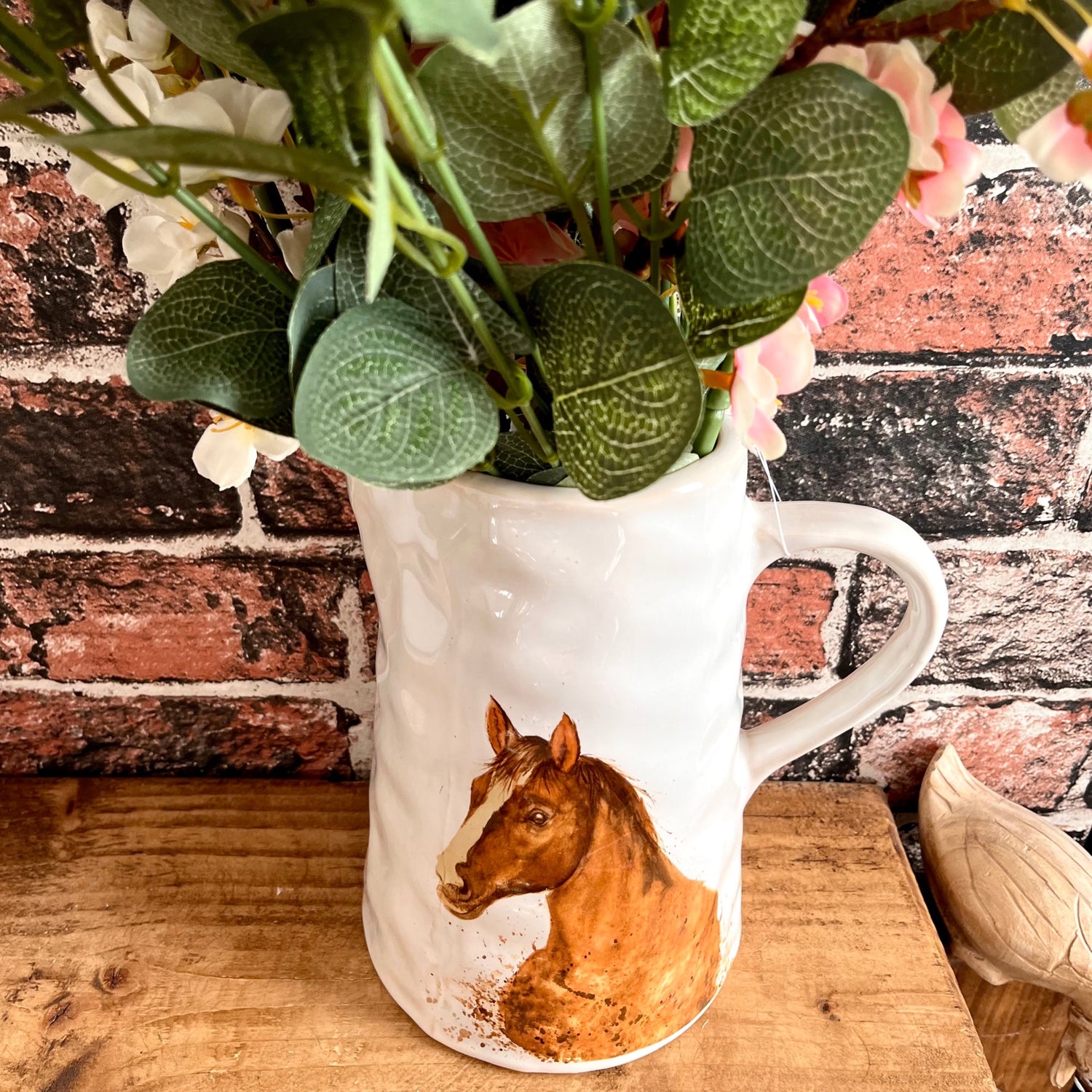 Downwards View of Ceramic Horse Jug