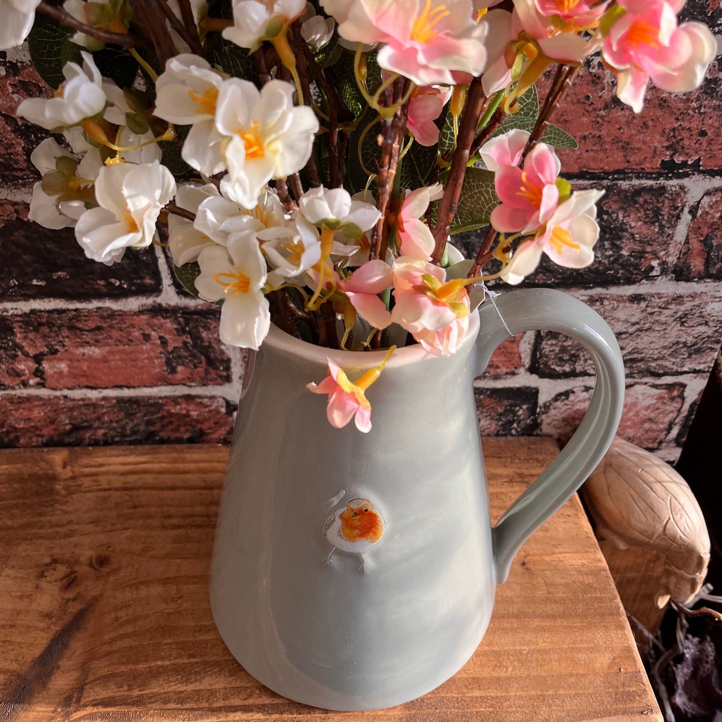 Large Ceramic Robin Jug