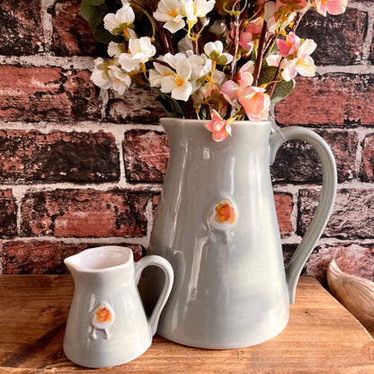 Large Ceramic Robin Jug