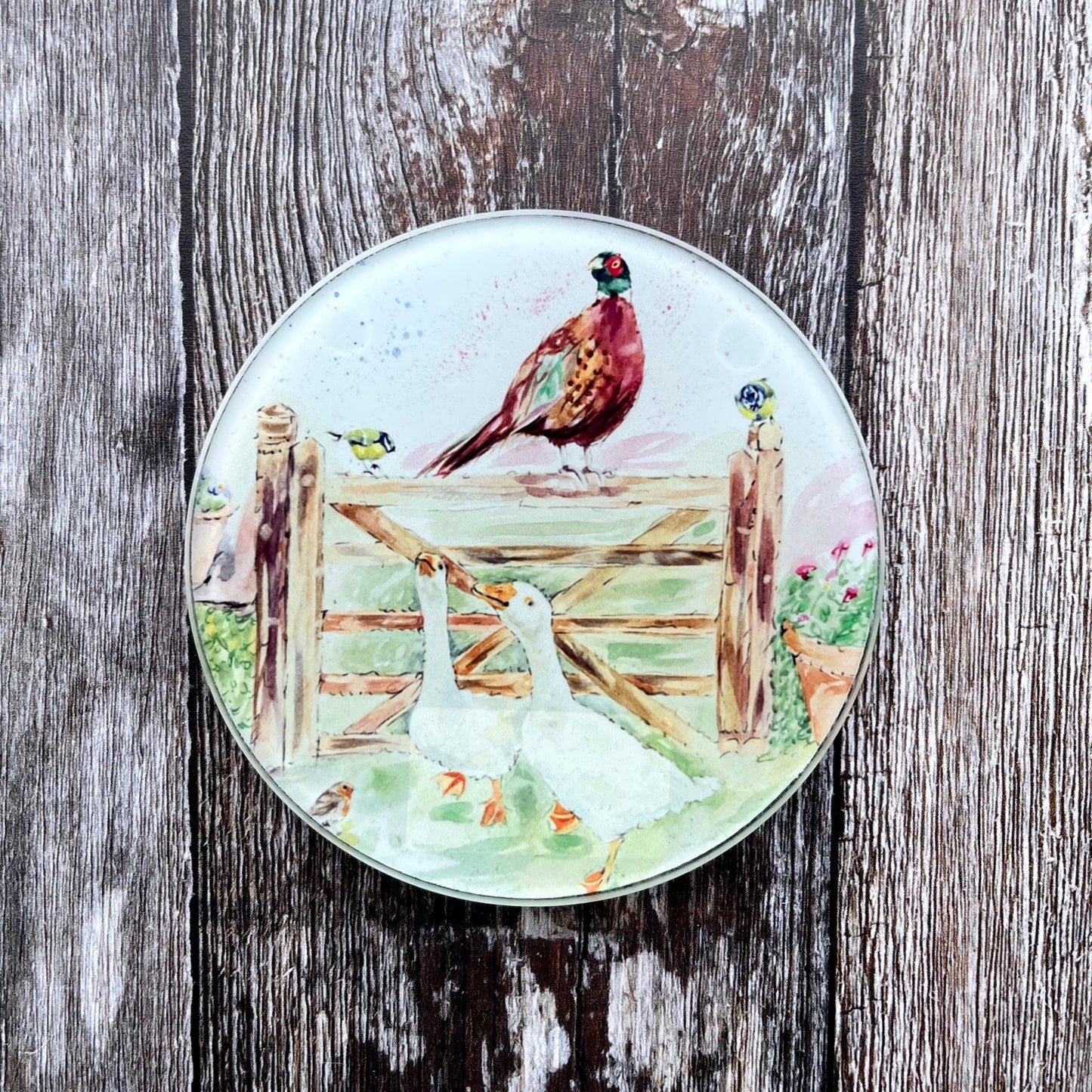 Country Garden Glass Coaster
